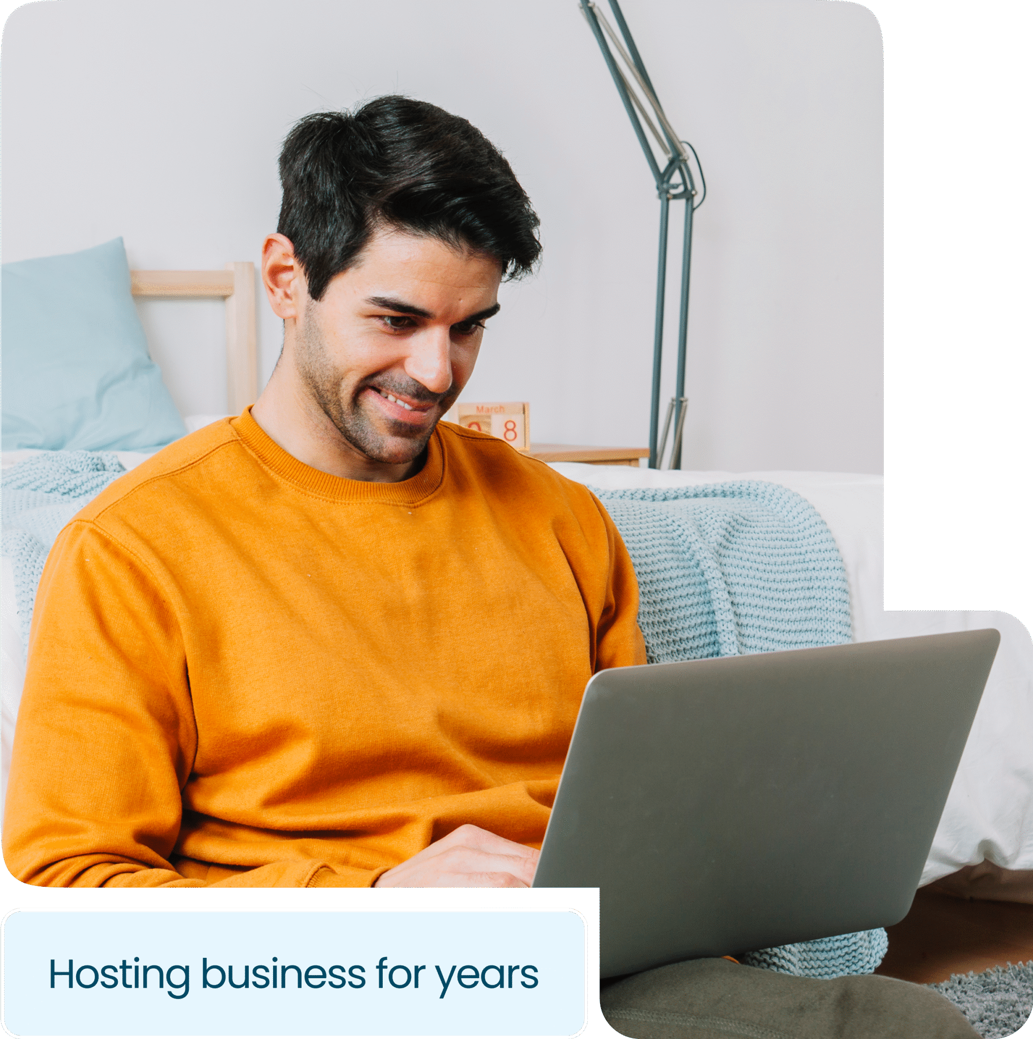 Professional working in data center